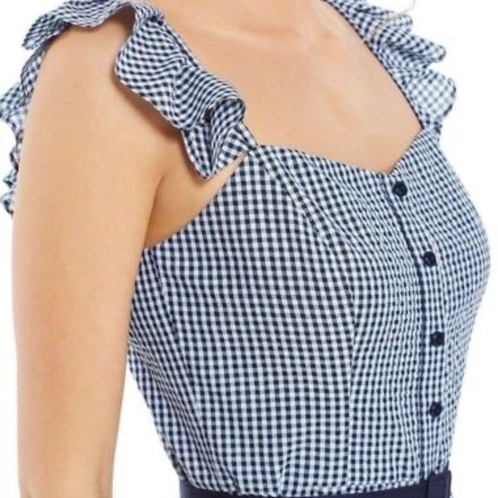 Gal Meets Glam Collection Carly Gingham Sheath Dress - Picture 8 of 8